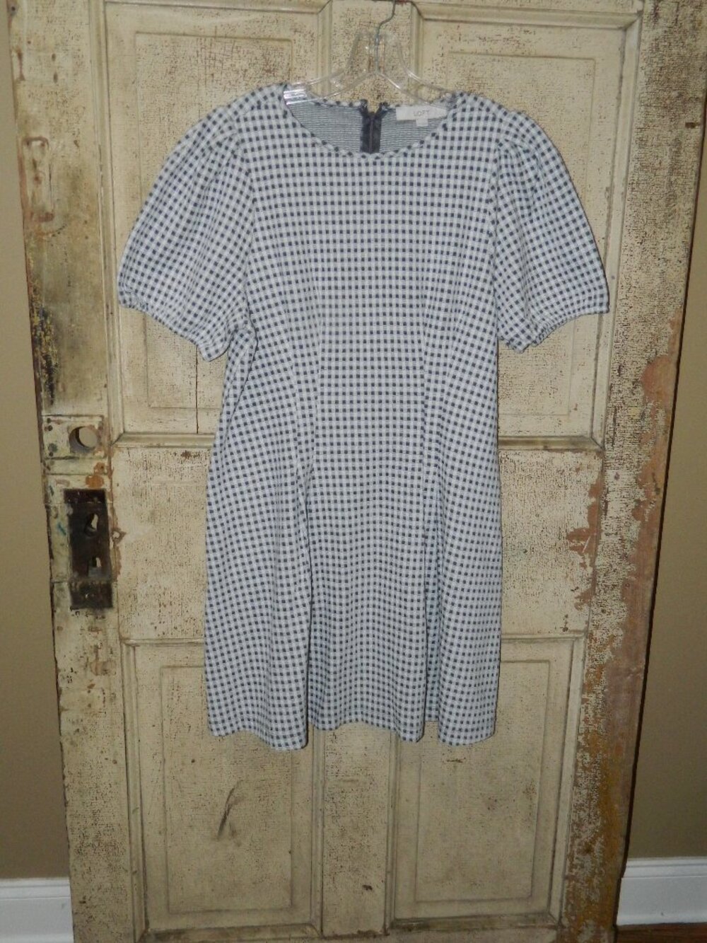 LOFT Short Sleeve Fit & Flare Dress Sz 14 (I-39)